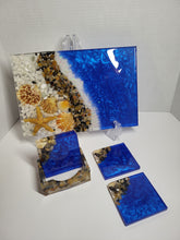 Load image into Gallery viewer, "Oceanic Treasures" Tray and Coaster Set