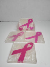 Load image into Gallery viewer, Breast Cancer Awareness Coaster Set