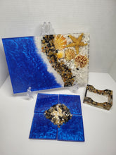 Load image into Gallery viewer, &quot;Oceanic Treasures&quot; Tray and Coaster Set
