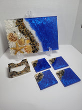 Load image into Gallery viewer, &quot;Oceanic Treasures&quot; Tray and Coaster Set
