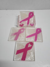 Load image into Gallery viewer, Breast Cancer Awareness Coaster Set
