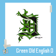 Load image into Gallery viewer, Green Old English D
